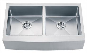 Avalon AV14 Hanbury apron-front stainless-steel double-bowl sink