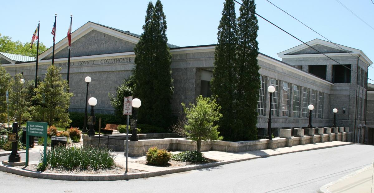 Howard County Courthouse exterior in Ellicott City, North Carolina