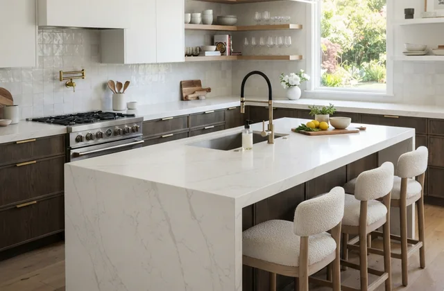 Quartz surface in an interior setting