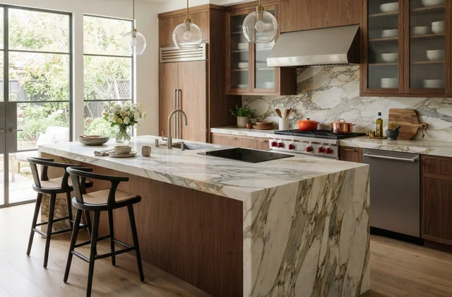 Quartzite surface in an interior setting